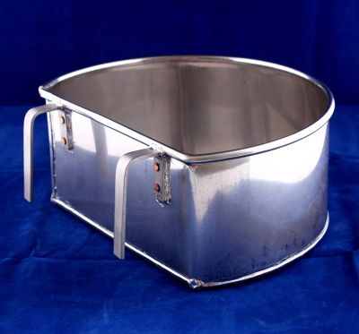 D Shape Stainless Steel Hanging Bowl 9"