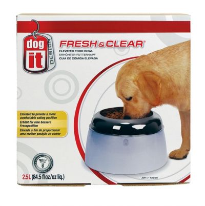 Dogit Design Fresh and Clear Elevated Dog Food Bowl 2500ml