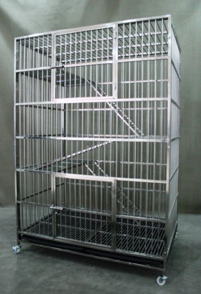 Fully Welded Stainless Steel Cat Cage 9300 Solid Steel
