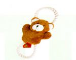 72678 - Plush Squeaky Bear with Rope
