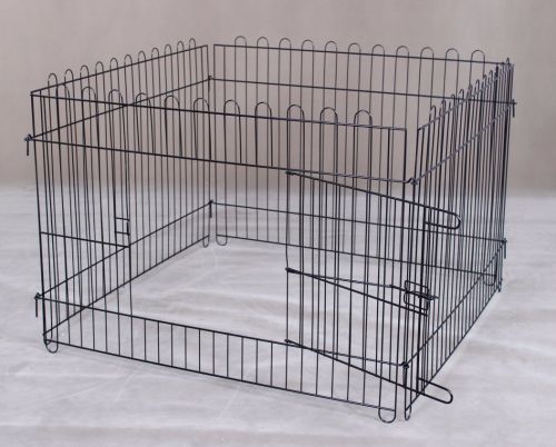 Steel Play Pen 5005 Black 4 pcs with one door