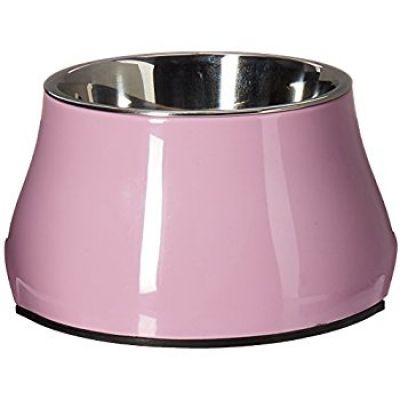 73742 Dogit Elevated Dish Small Pink 300ml with Stainless Steel Insert