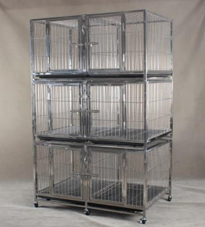 Stainless steel 3 Storey Cat Cage SSC9220 201 Material