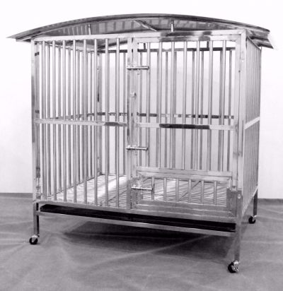 Stainless Steel Dog Cage 93152 with Roof