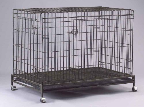 Collapsible Dog Cage D307RI with Castor Wheels and Brakes