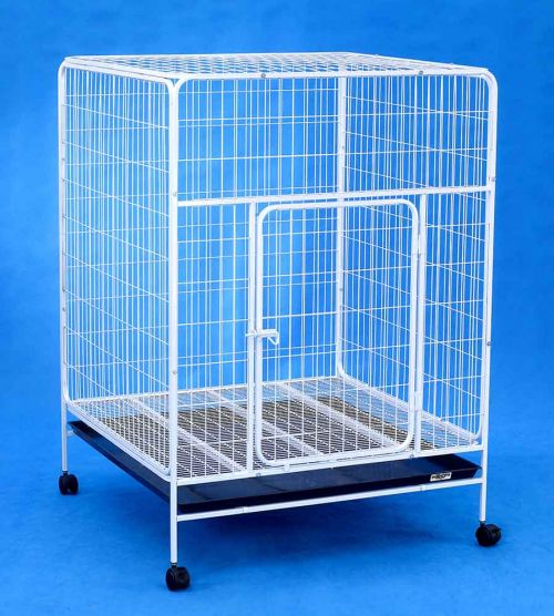Steel Dog Pet Cage D334 White