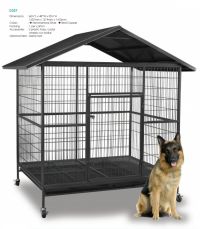Steel Dog Cage D337R with Metal Roof