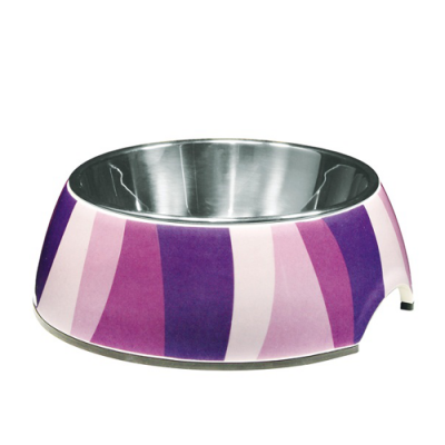 73721 Dogit Style Bowl Purple Zebra XS 160ml with Stainless Steel Insert