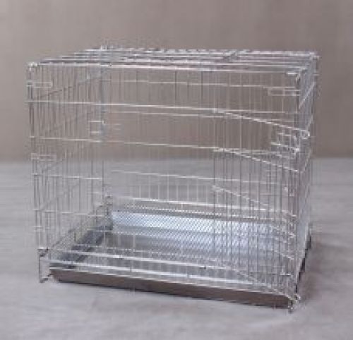 Collapsible Stainless Steel Pet Cage S1151 Double Door