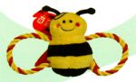 72777 DogIt Luvz Dog Toy Plush Buzz Bee Yellow (L)
