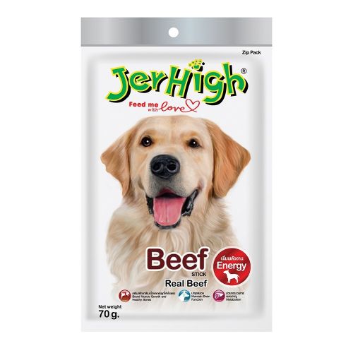 JerHigh Beef Stick Premium Dog Treats 70g x 12 Packs