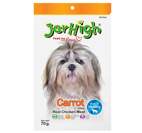 JerHigh Carrot Stick Premium Dog Treats 70g x 12 Packs