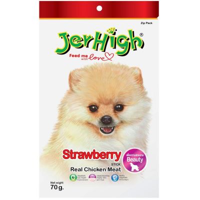JerHigh Strawberry Stick Premium Dog Treats 70g x 12 Packs