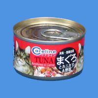 CARELINE CANNED CAT FOOD Tuna Carrot & Kanikama 24 Cans of 85gms