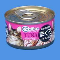 CARELINE CANNED CAT FOOD Tuna With Mussel 24 Cans of 85gms
