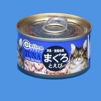 CARELINE CANNED CAT FOOD Tuna With Shrimp 24 Cans of 85gms